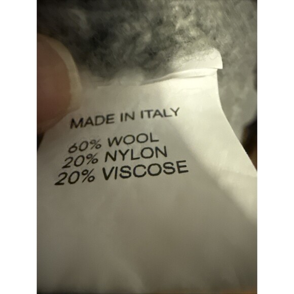 Luca Nobili Sweater Mens L Gray Speckle Cable Knit Shawl Collar Italy Wool Blend - Picture 5 of 5